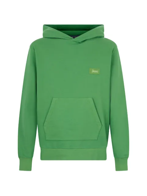 Herno hooded logo-patch hoodie