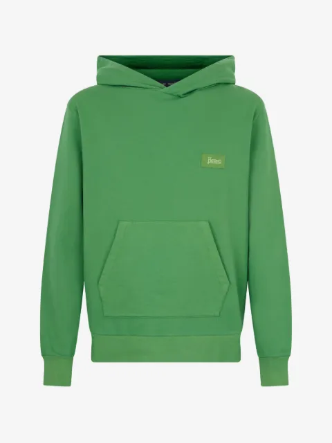 Herno hooded logo-patch hoodie