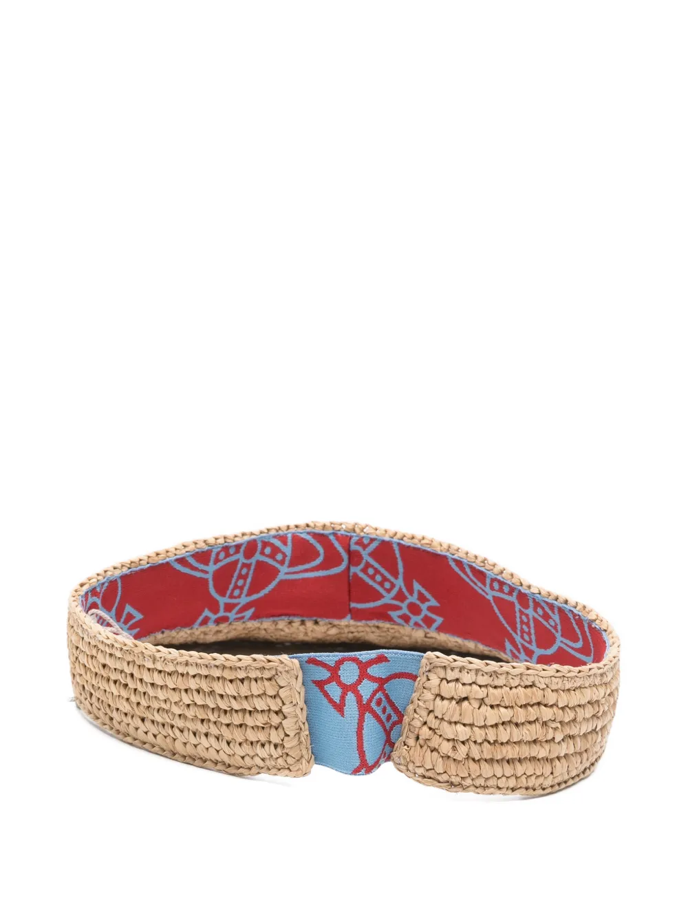 Vivienne Westwood Orb raffia zonneklep Beige