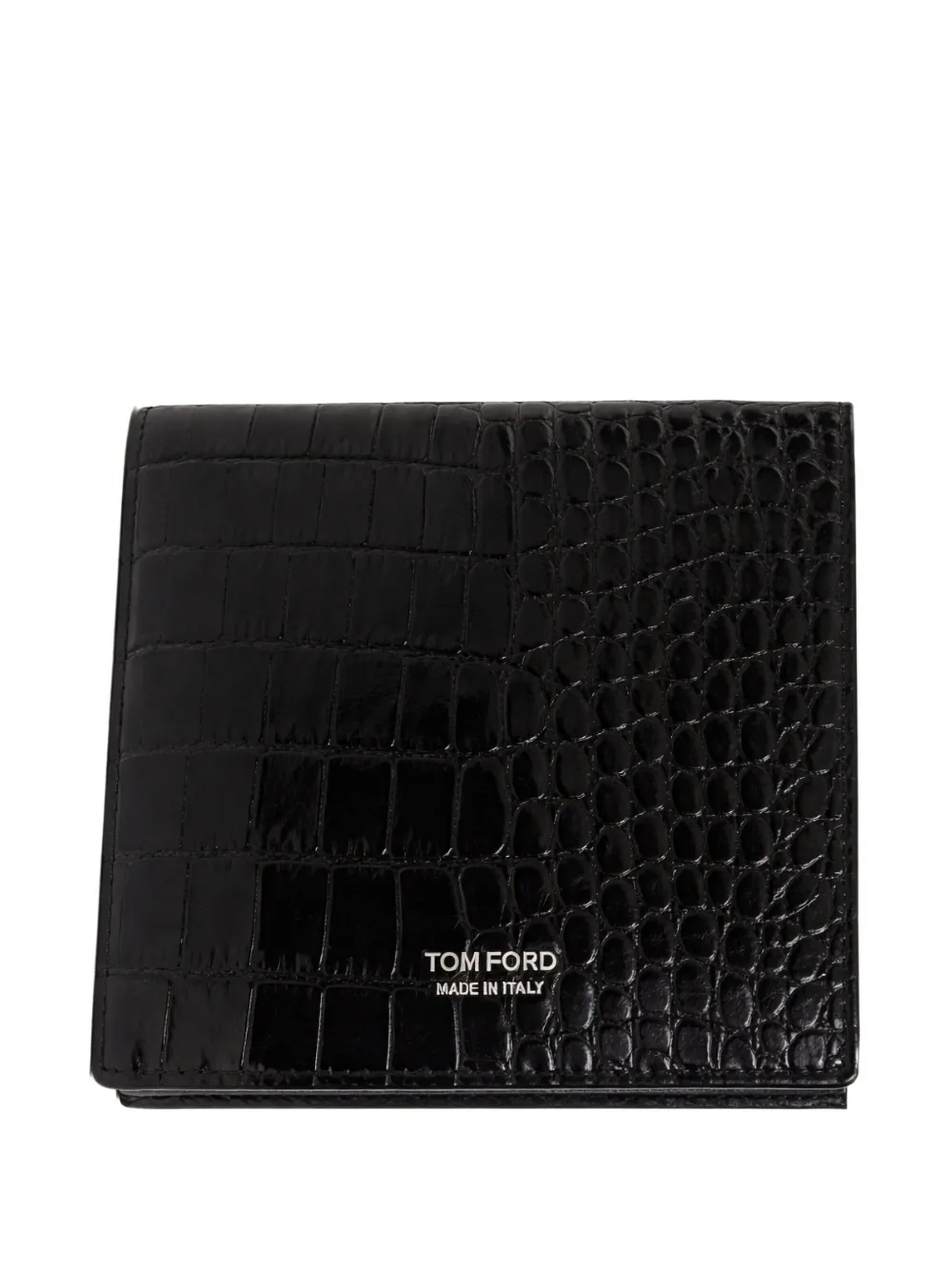 TOM FORD crocodile-effect leather wallet - Nero