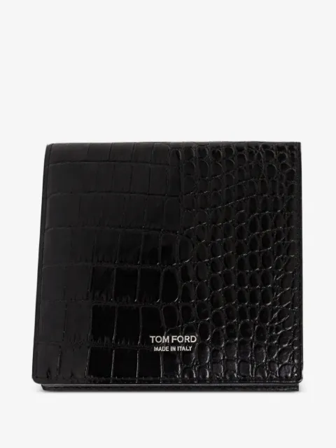 TOM FORD cartera con efecto de piel de cocodrilo