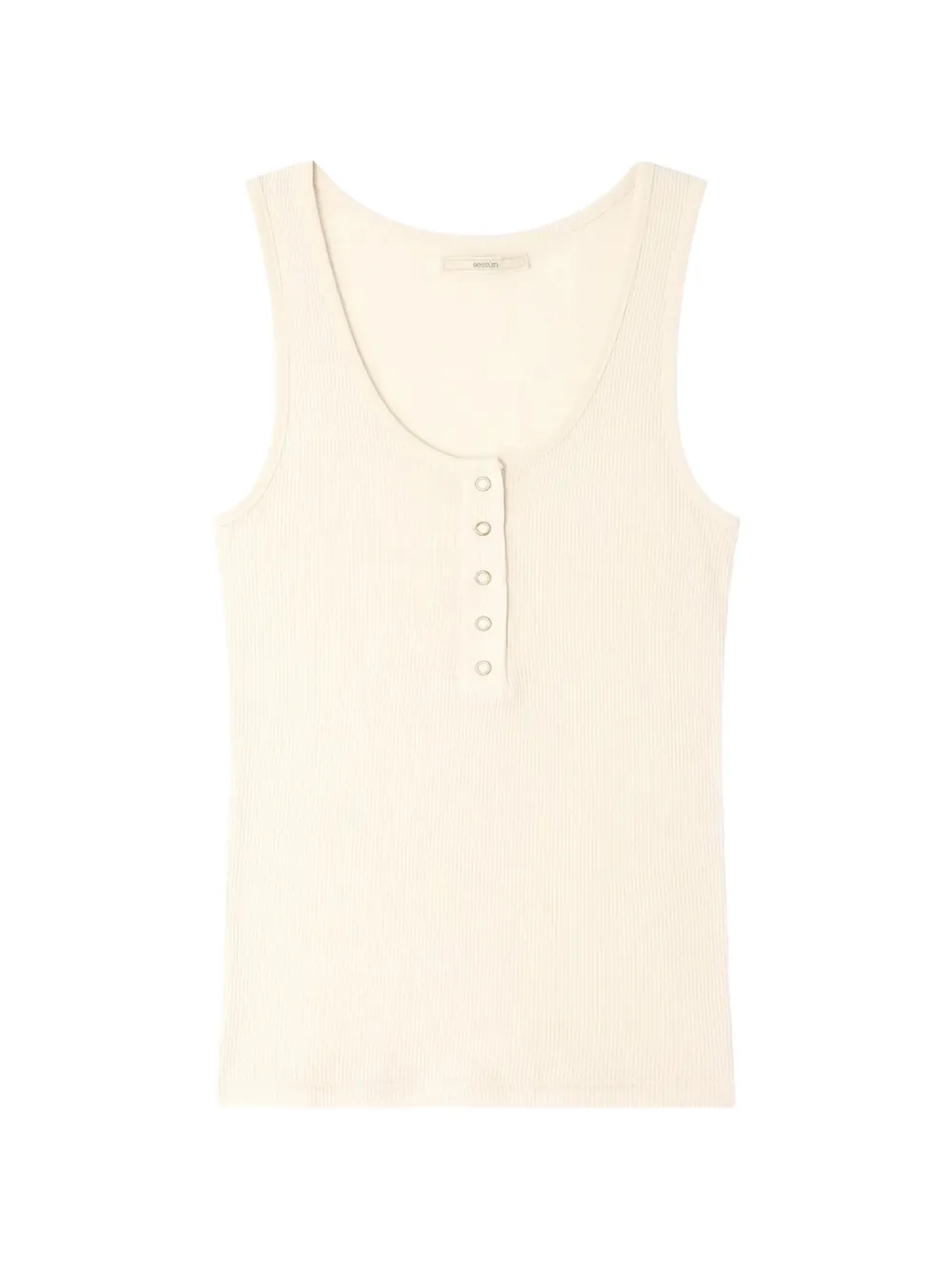 Sessùn buttoned tank top - Toni neutri