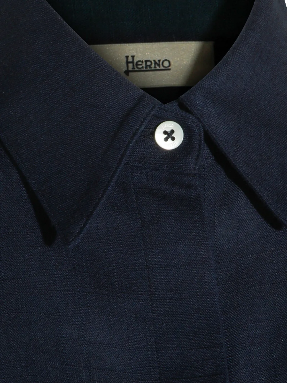 Herno Linnen blouse Blauw