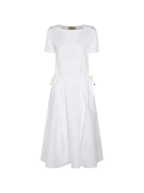 Herno tie-drawcord midi dress