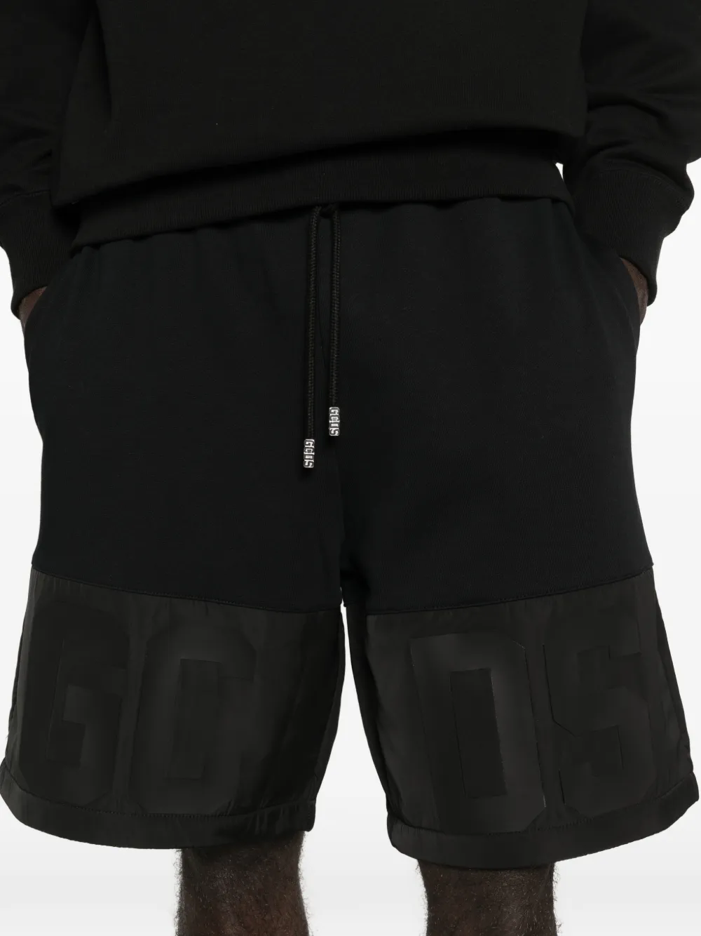 GCDS Shorts met logodetail Zwart