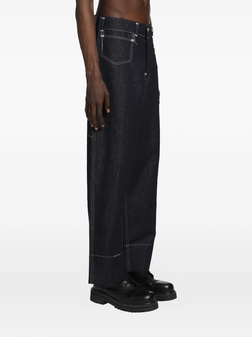 Junya Watanabe MAN x Levi's jeans met contrasterend stiksel Blauw