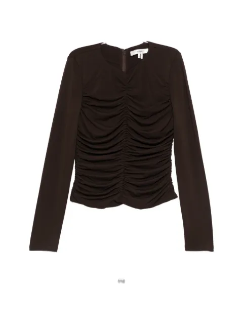 FRAME ruched long-sleeve blouse