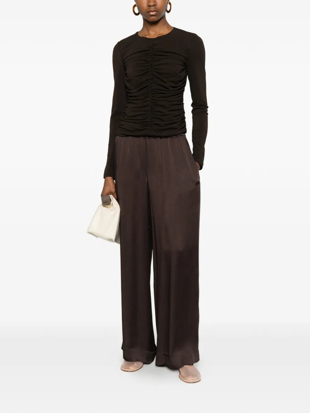  Frame Blusa Con Ruches - Marrone 
