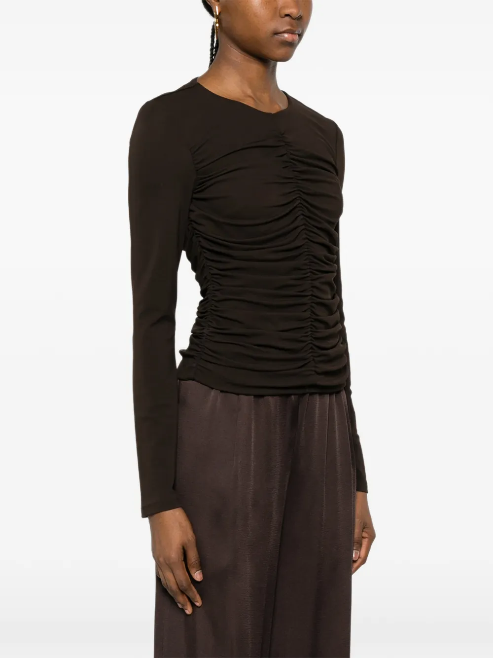  Frame Blusa Con Ruches - Marrone 