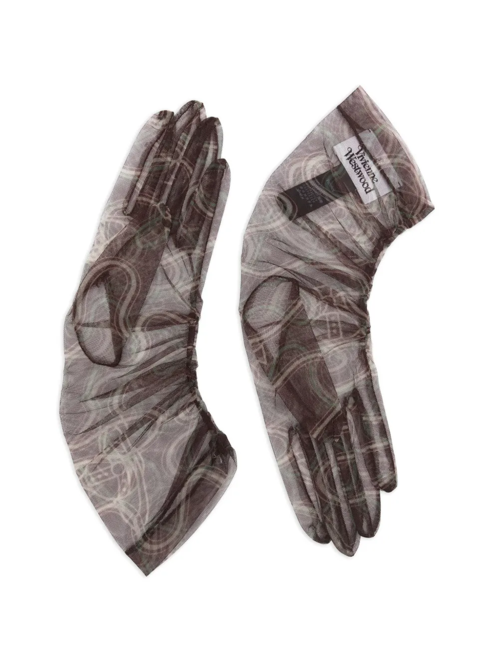 Vivienne Westwood Tulen handschoenen met print Bruin