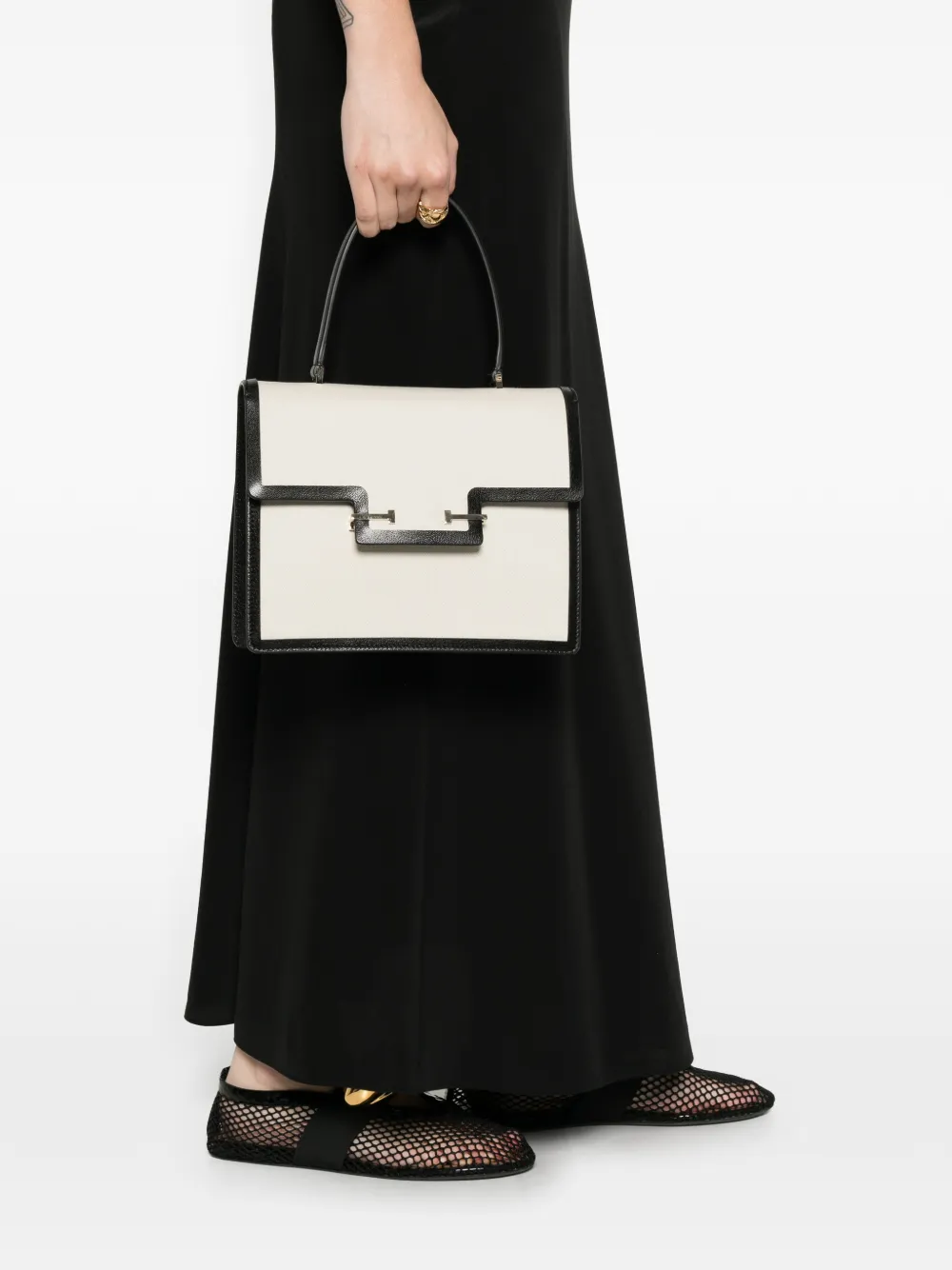 TOM FORD Kleine Aube shopper met contrasterende afwerking Beige