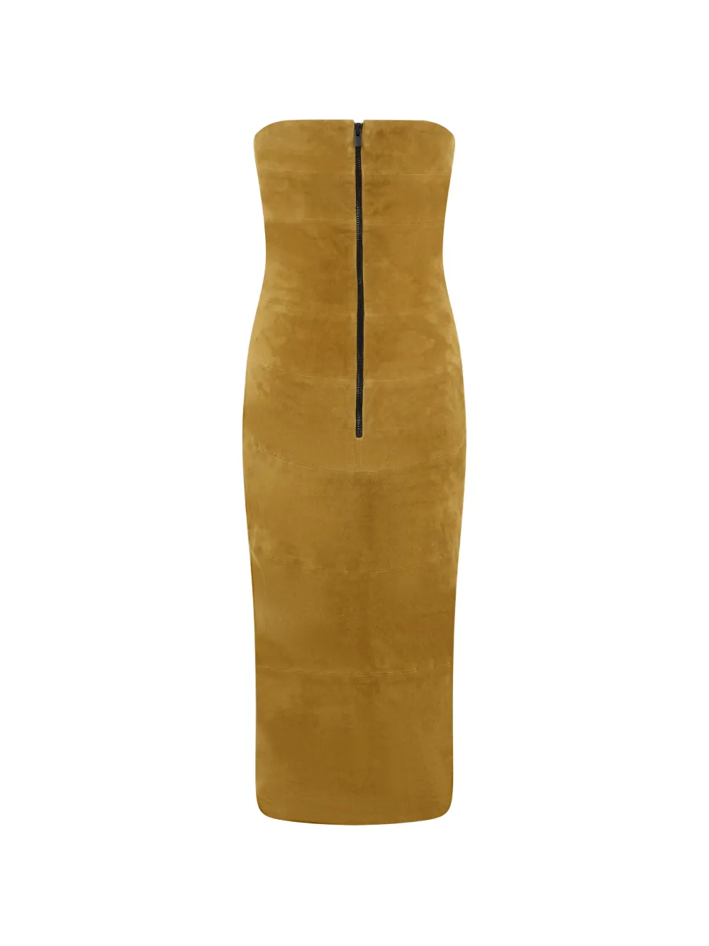 The Mannei Midi-jurk met vlakken Bruin