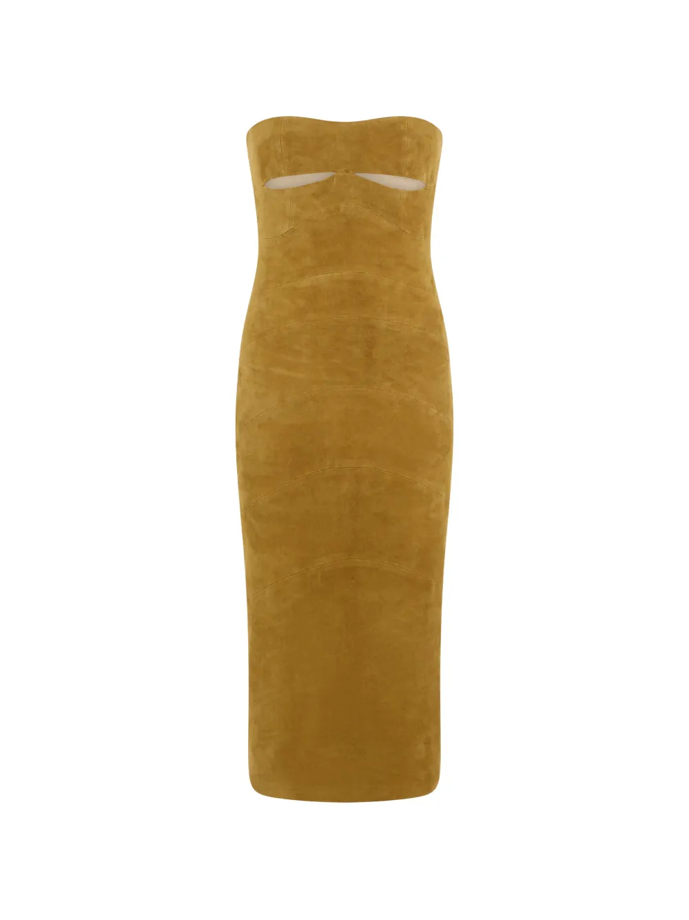 The Mannei cut-out panelled midi dress - Braun