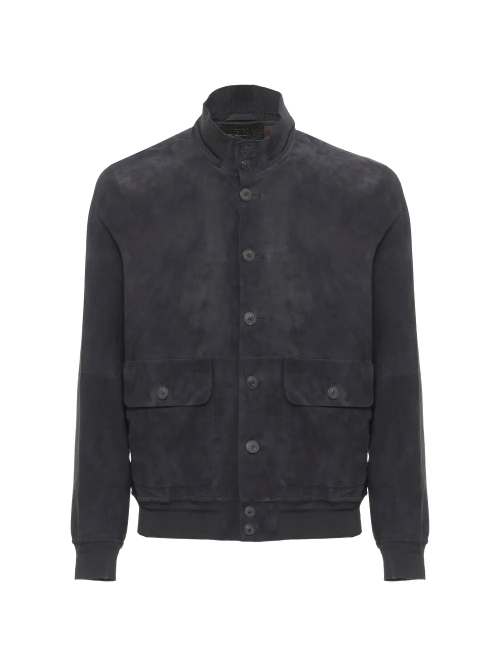 The Jack Leathers Button-up Suede Bomber Jacket In Black