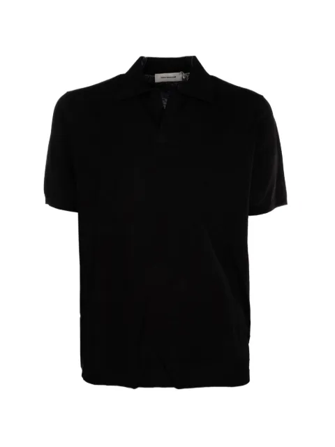 PAOLO RAGAZZINI fine-knit V-neck polo shirt