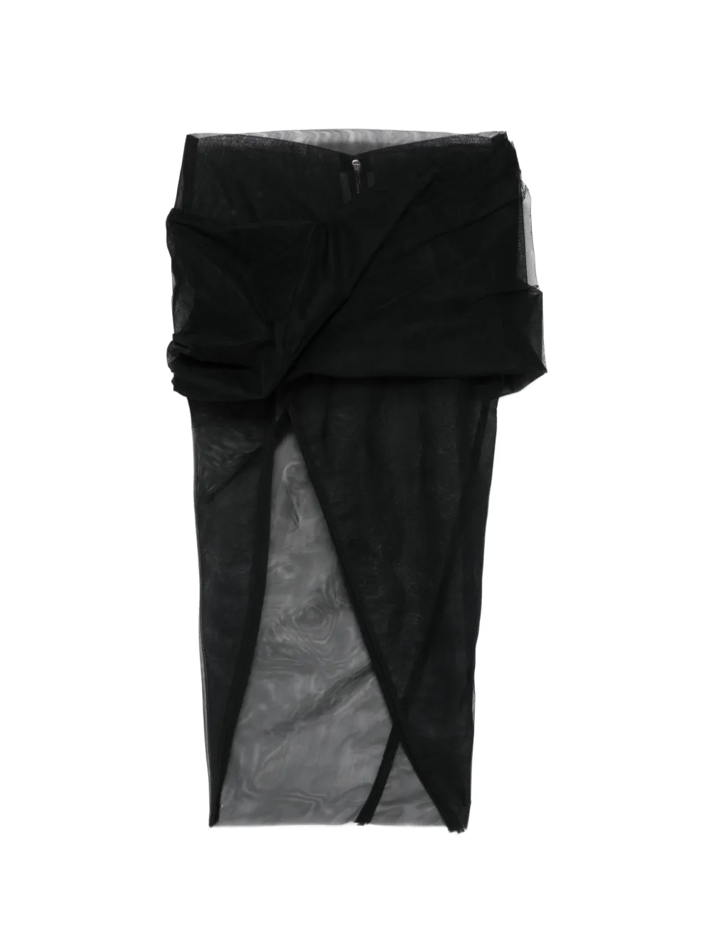 Rick Owens zip-fastening asymmetric skirt - Nero