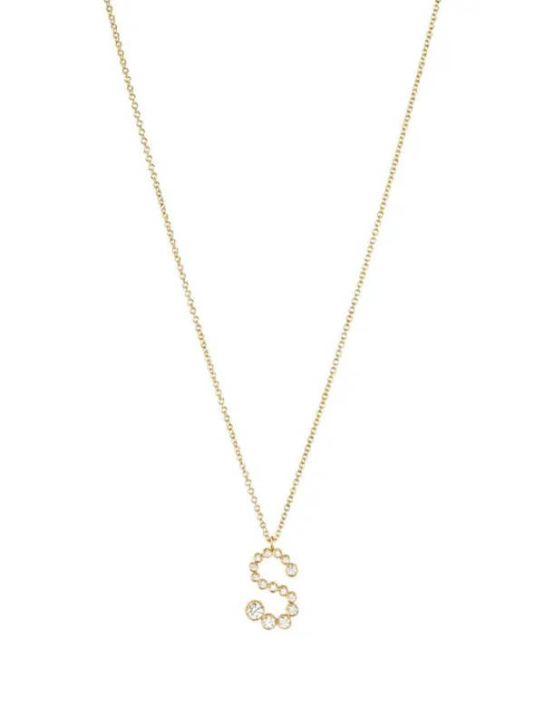 Sophie Bille Brahe Soprano S Letter-pendant Diamond Necklace in Gold
