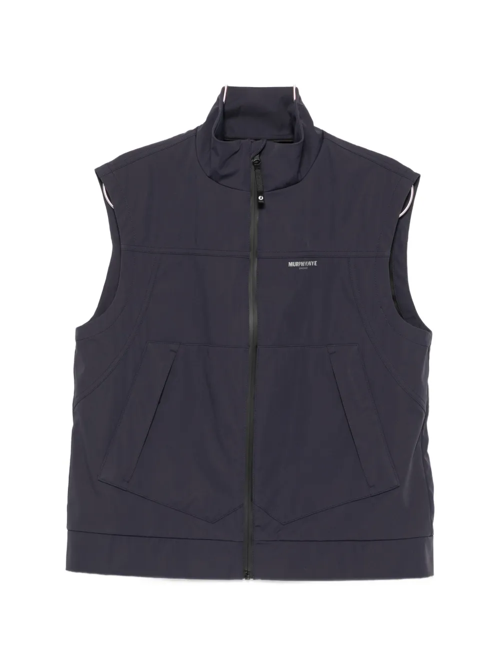 Murphy&Nye logo-print high-neck gilet - Blue