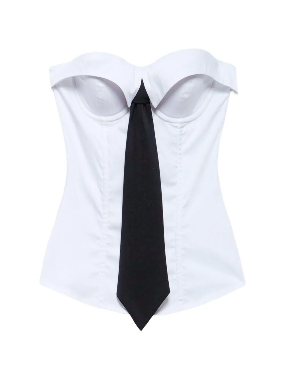 Aniye By Sandy collar-tie bustier - Bianco