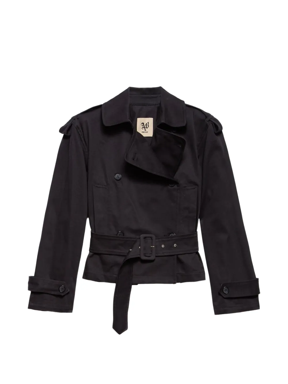Aniye By Dyla double-breasted belted jacket - Nero