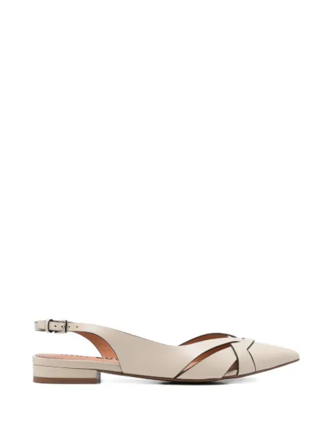 Bibi Lou Nolia criss-cross leather flat pumps