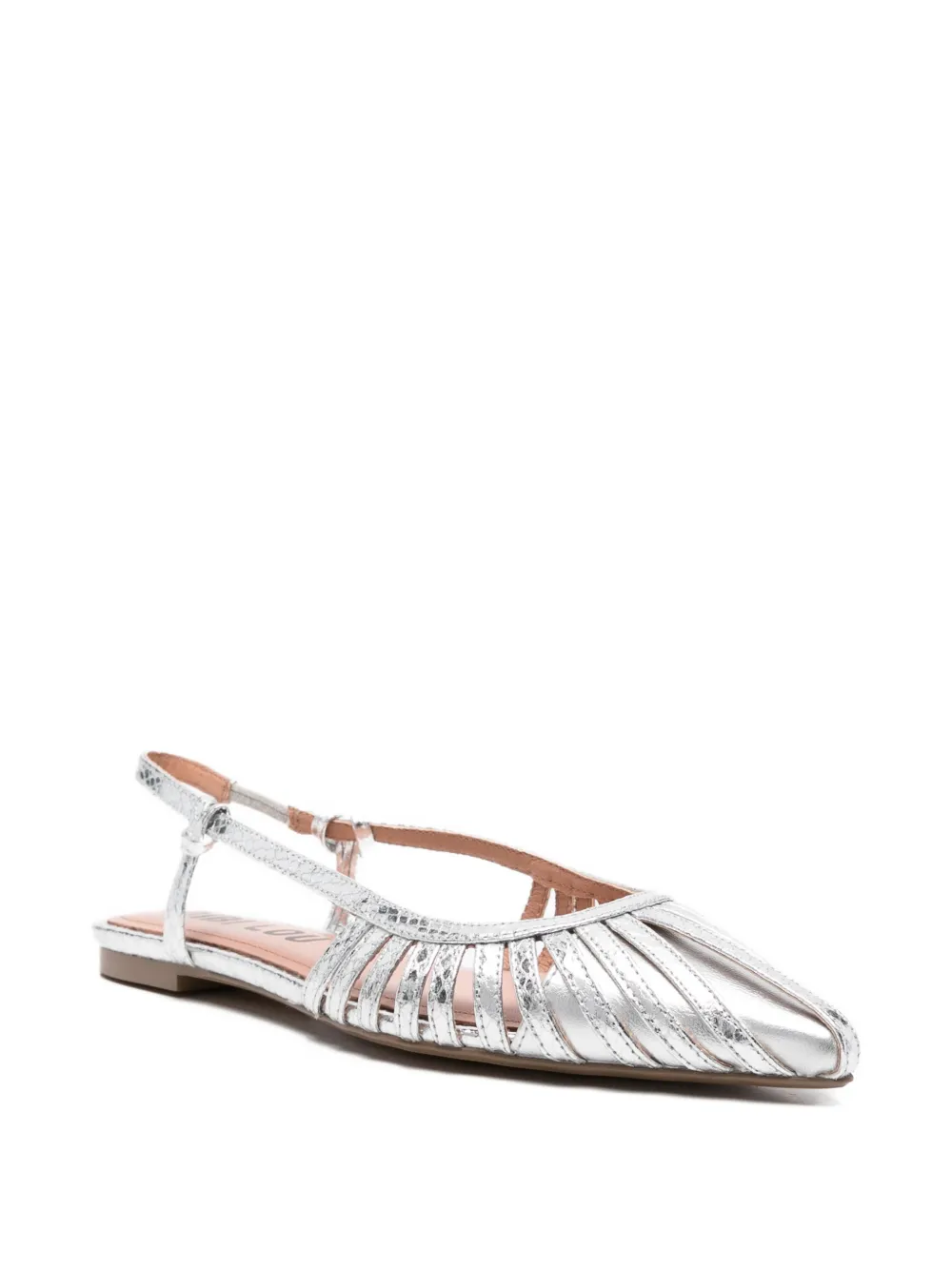 Bibi Lou Ballerina's met uitgesneden details Zilver