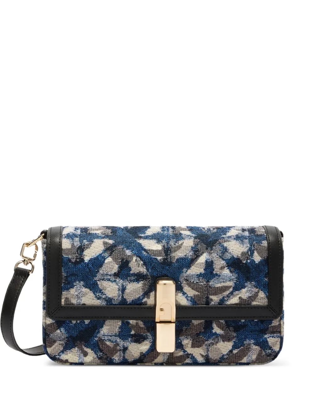 Furla S Iride floral-jacquard crossbody bag - Blau
