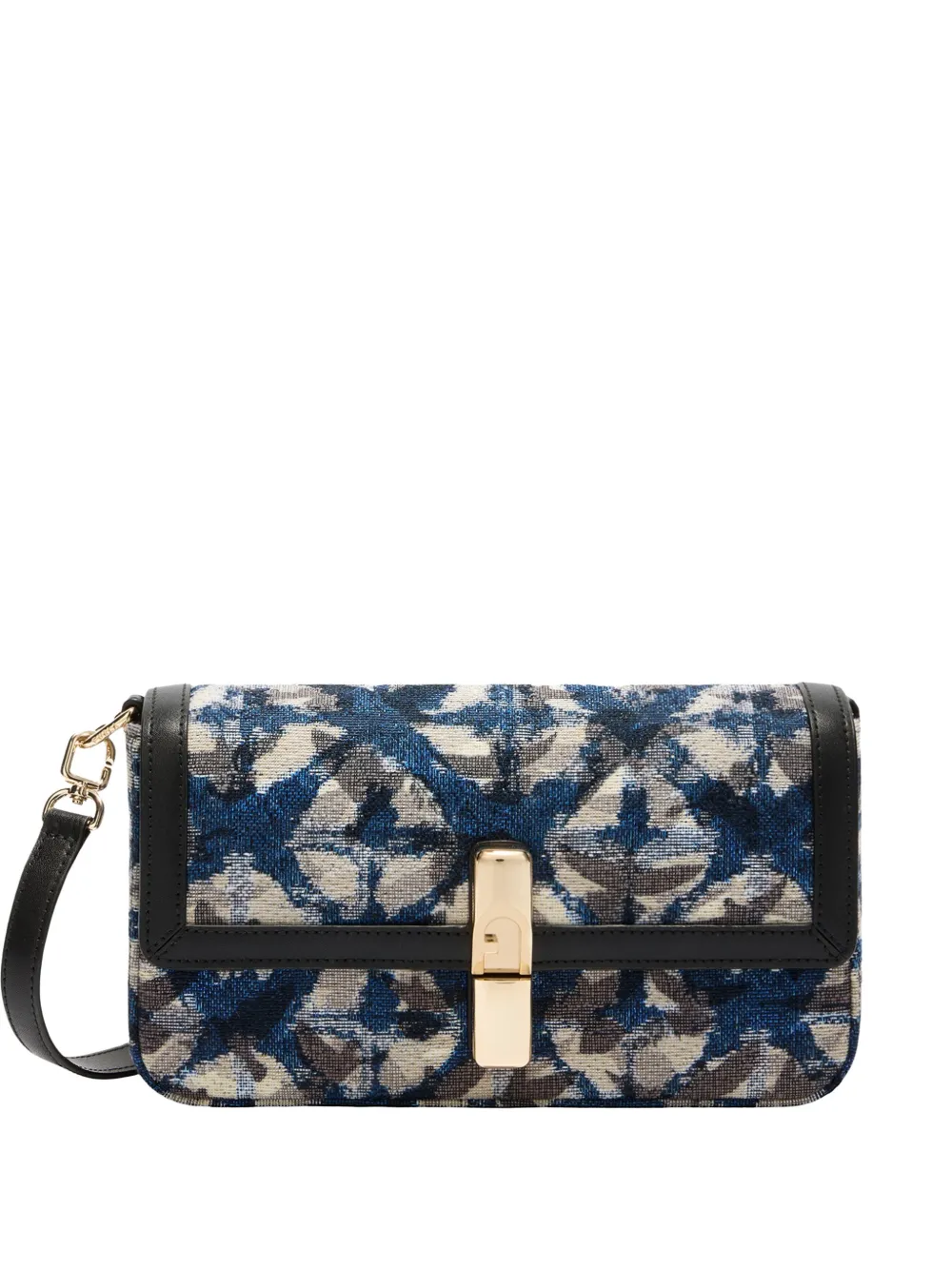 Furla S Iride floral-jacquard crossbody bag - Blu