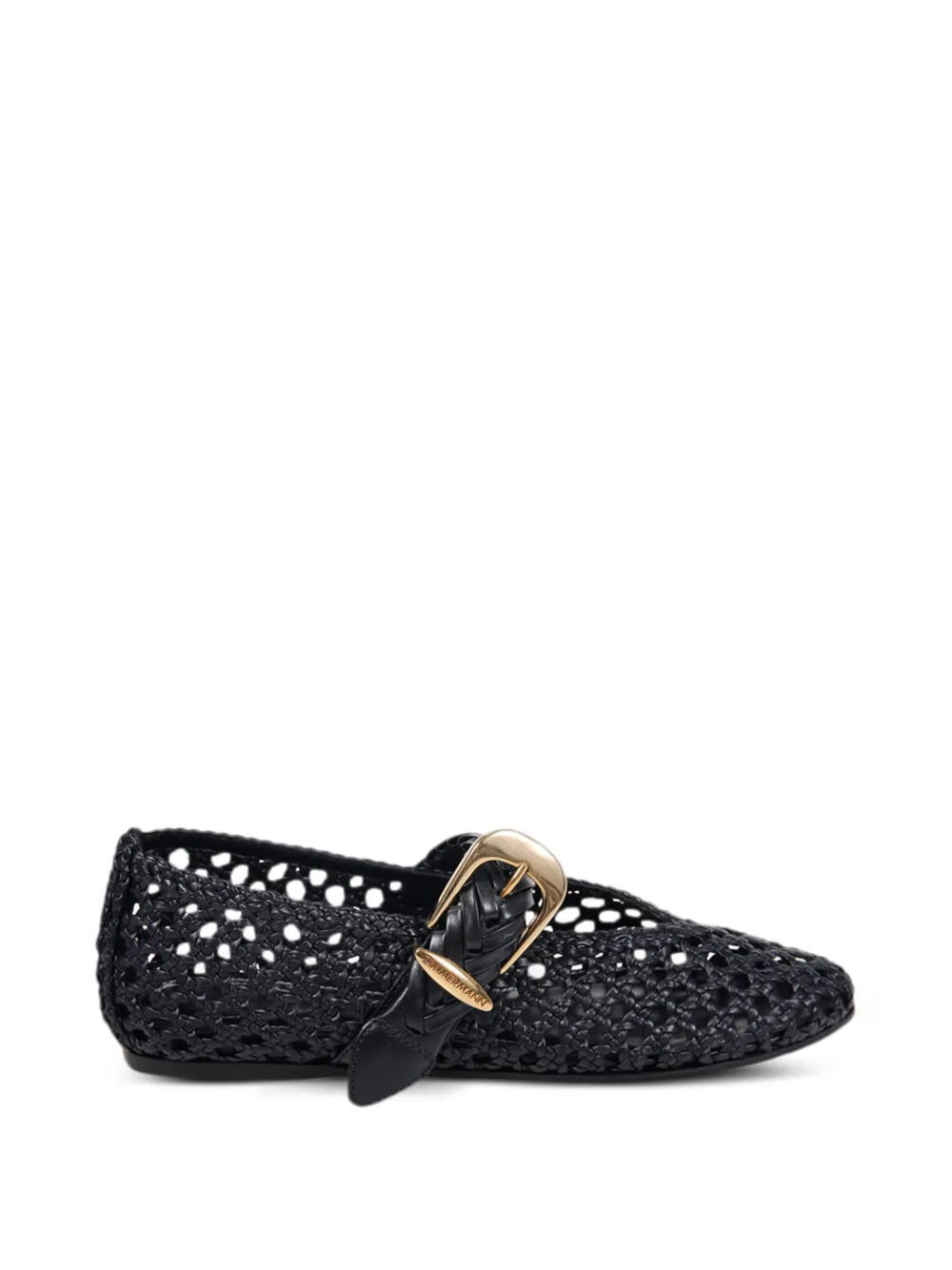 ZIMMERMANN Alchemy woven-design ballet flats - Nero