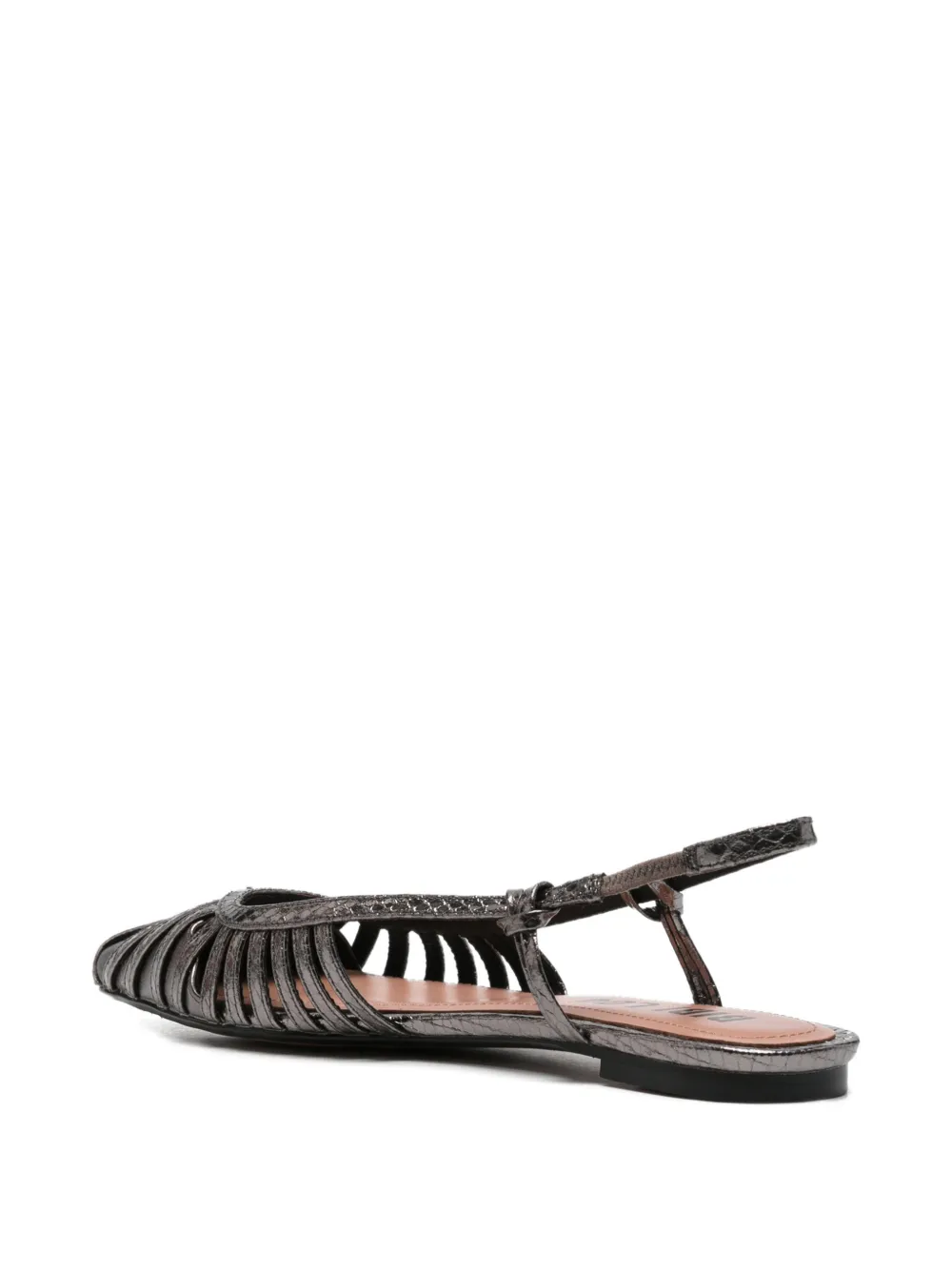 Bibi Lou Plomo geweven slingback pumps Zilver