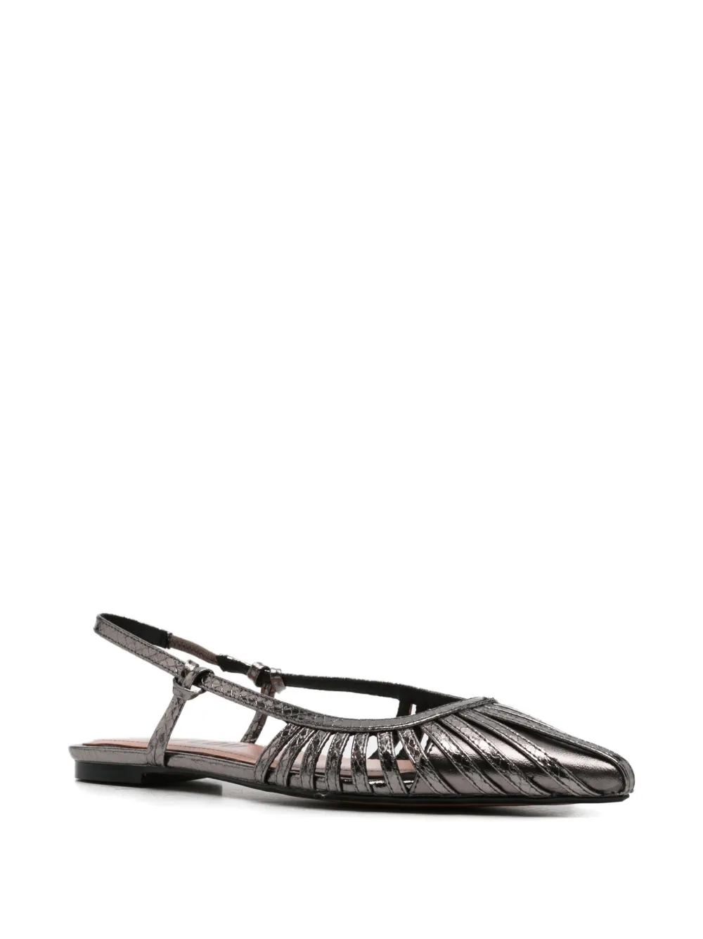 Bibi Lou Plomo geweven slingback pumps Zilver