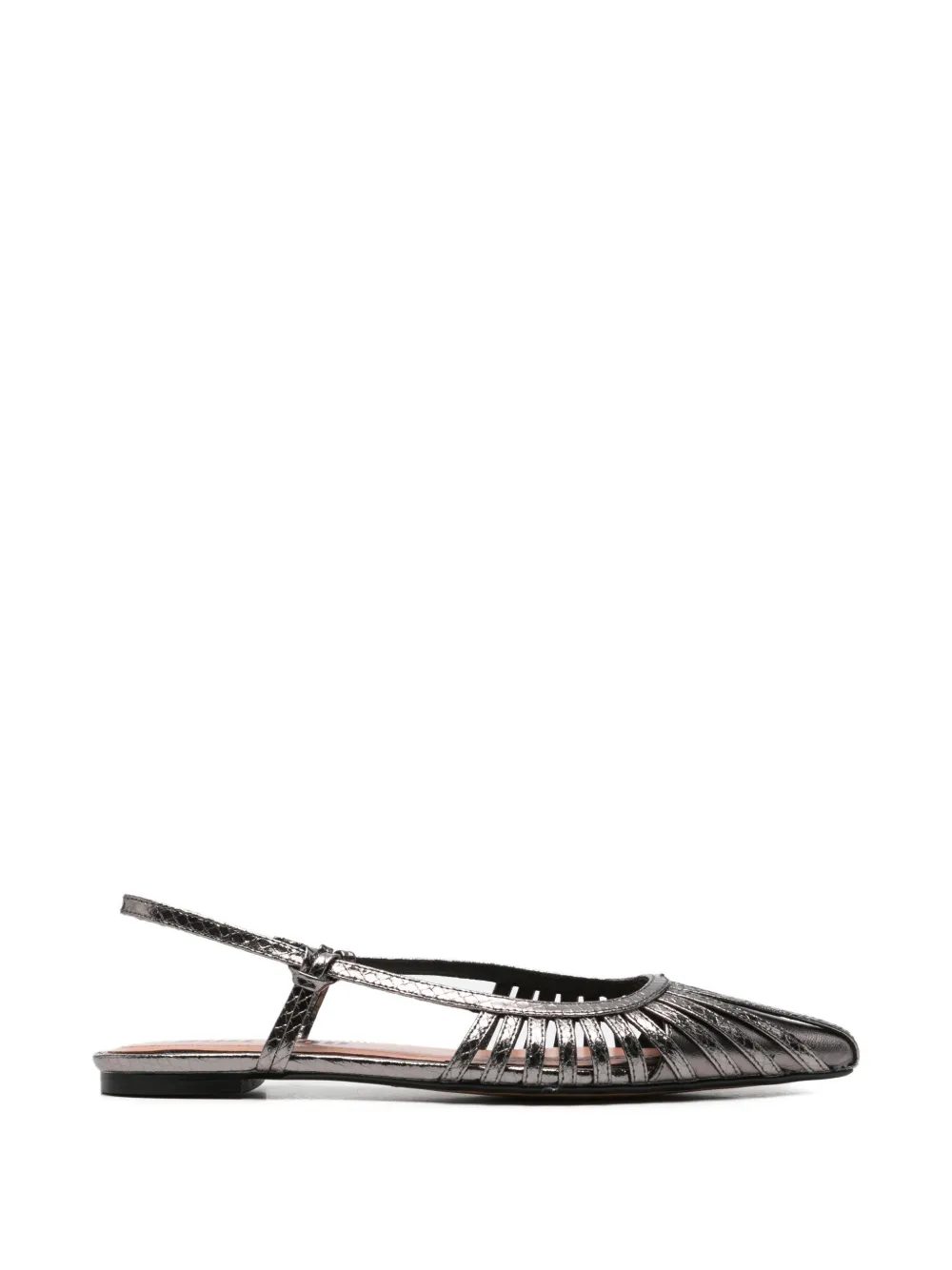 Bibi Lou Plomo geweven slingback pumps Zilver