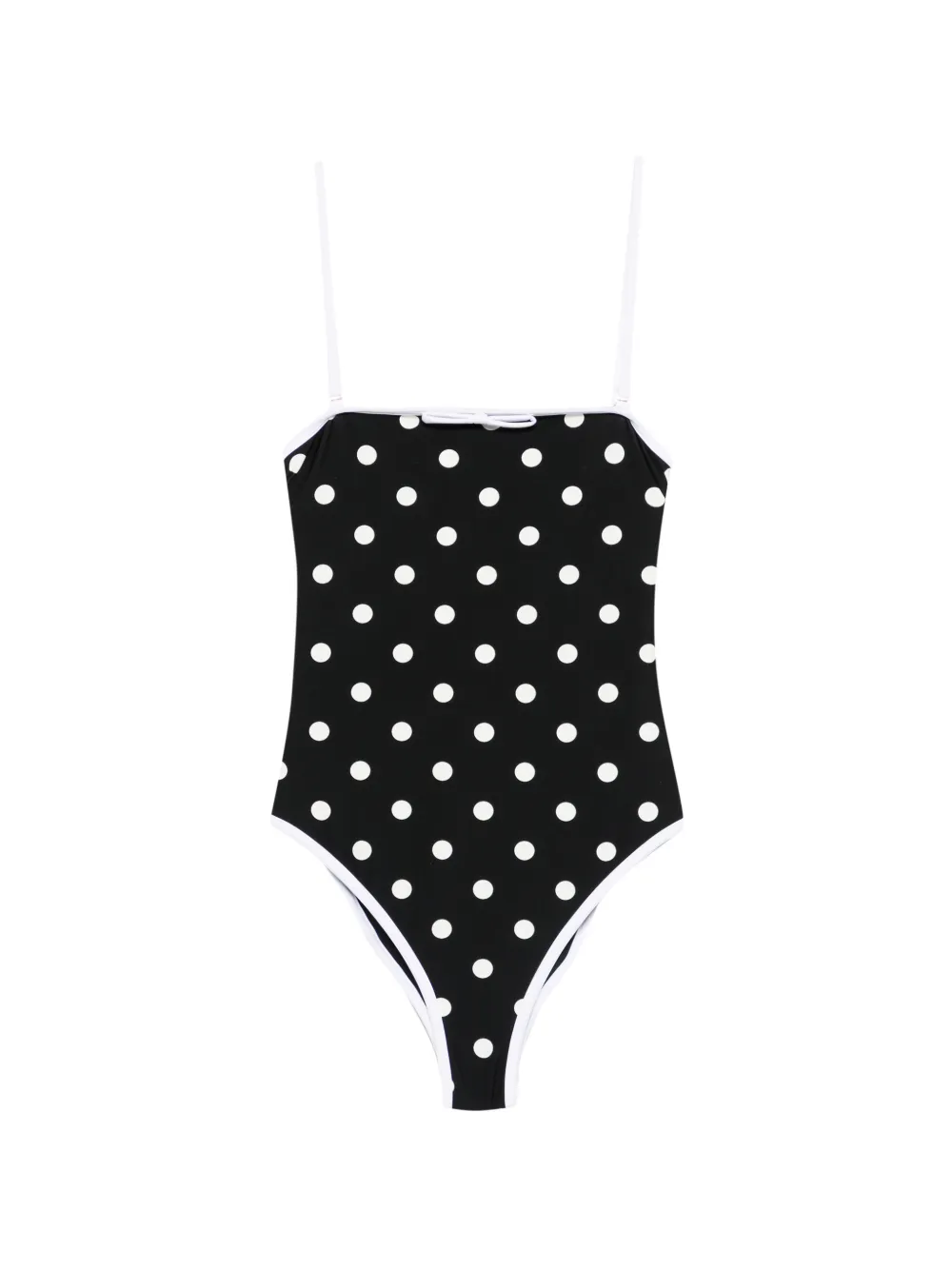 Self-Portrait polka-dot pattern swimsuit - Nero