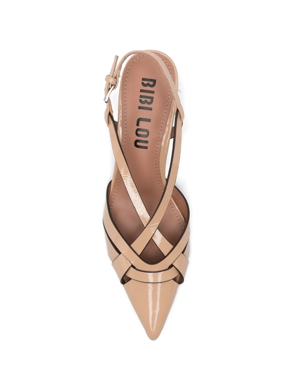 Bibi Lou Nolia crossover strap pumps Beige