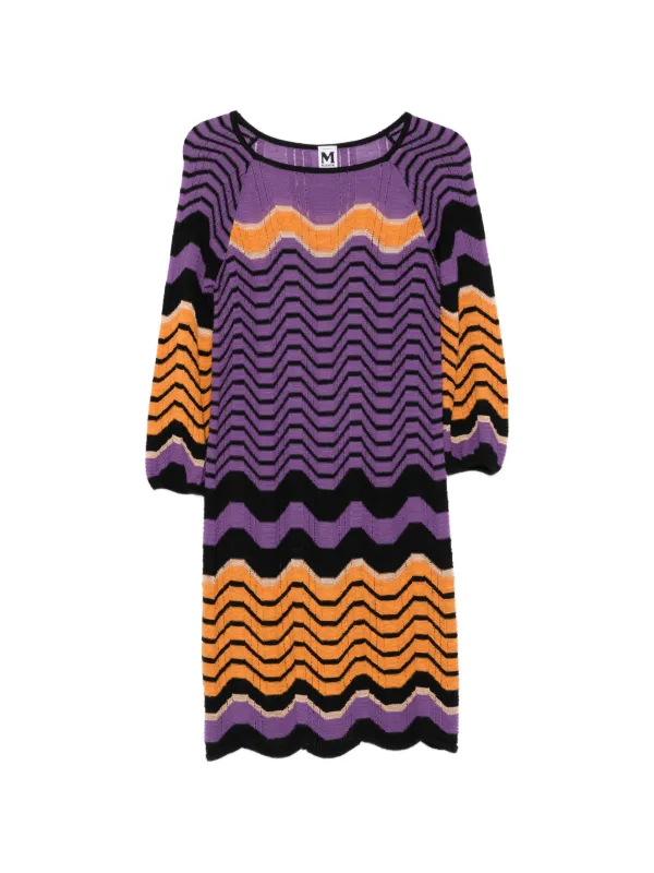 zigzag knit dress Frdrique Lilac Zigzag Woven Knit Midi Dress
