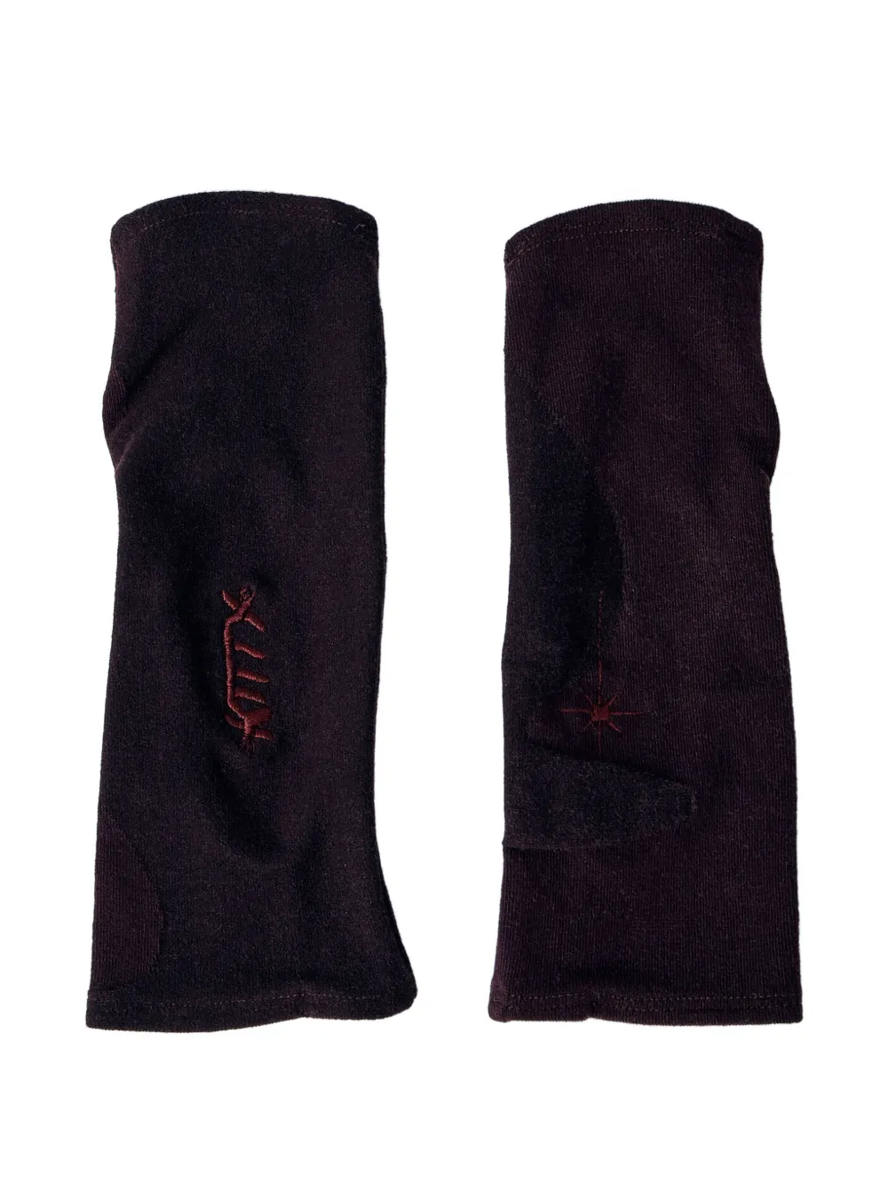 SKIN SERIES thumb hole embroidered socks - Marrone