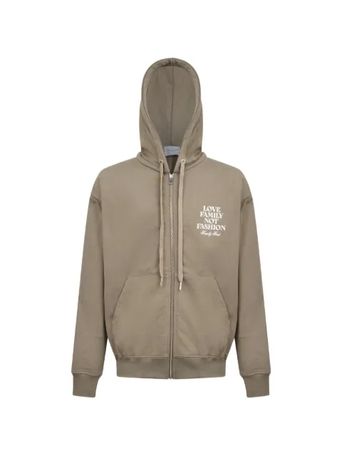 Family First logo-print hoodie