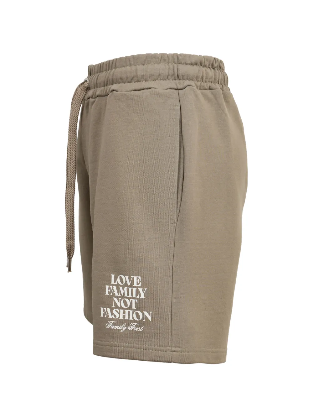 Family First Shorts met trekkoord en grafisch detail Groen