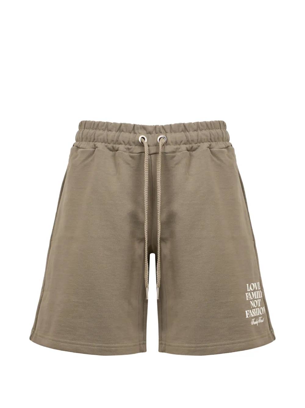 Family First graphic-detail drawstring shorts - Verde