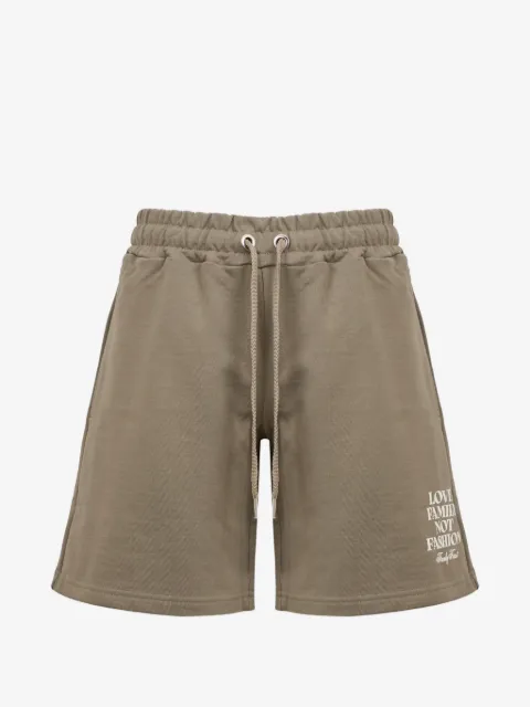 Family First graphic-detail drawstring shorts