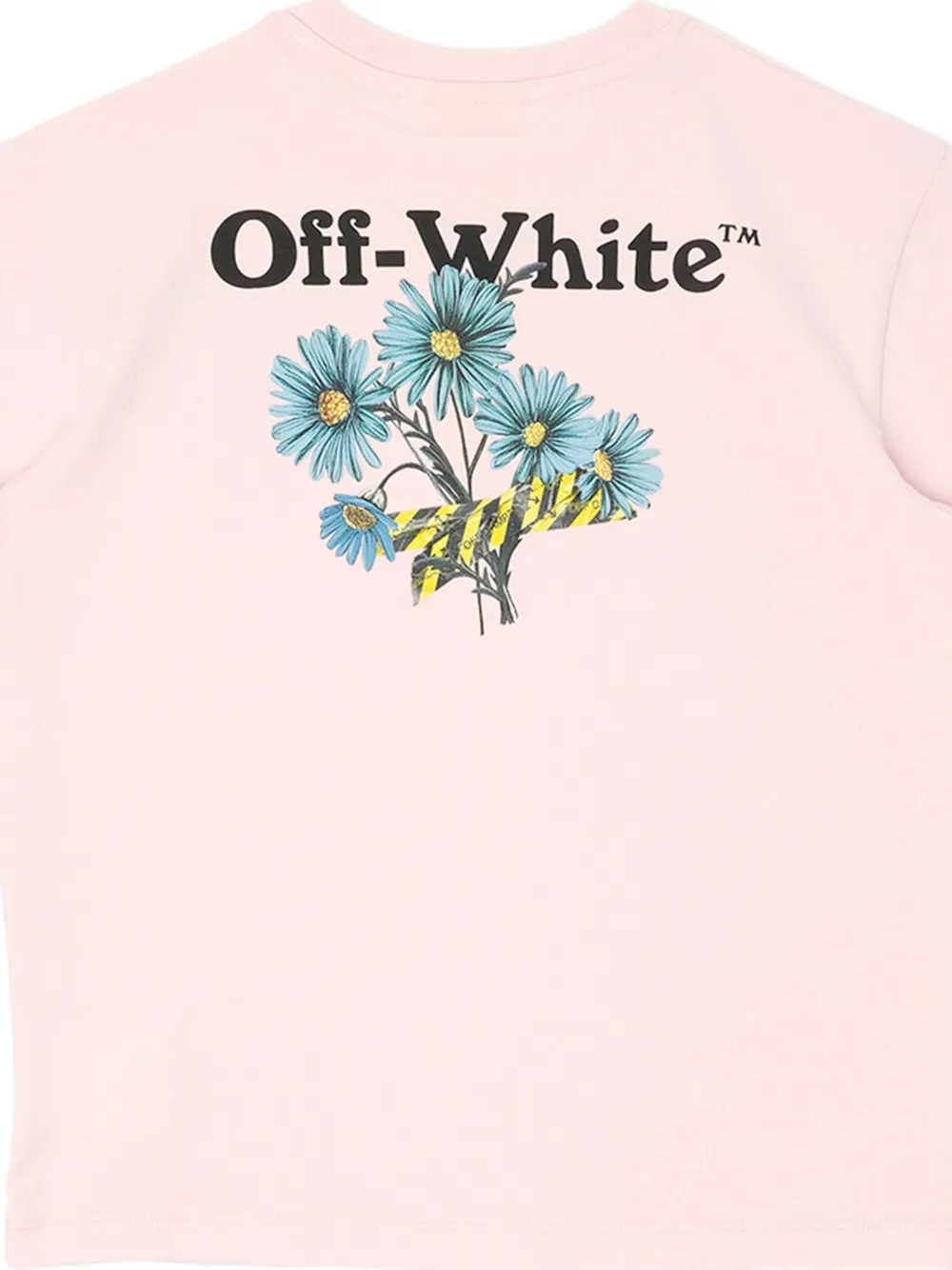 Off-White Kids Daisy Tape T-shirt Roze