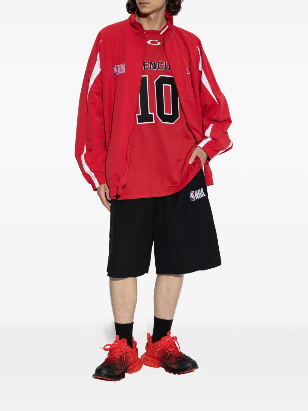 Balenciaga x NBA trainingsshorts met logo Zwart