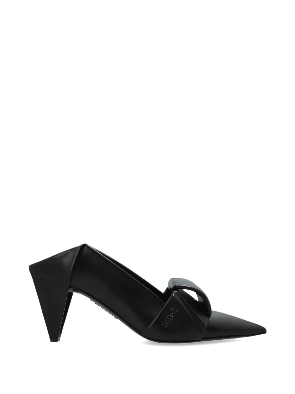 LOEWE Origami pointed-toe leather pumps - Nero