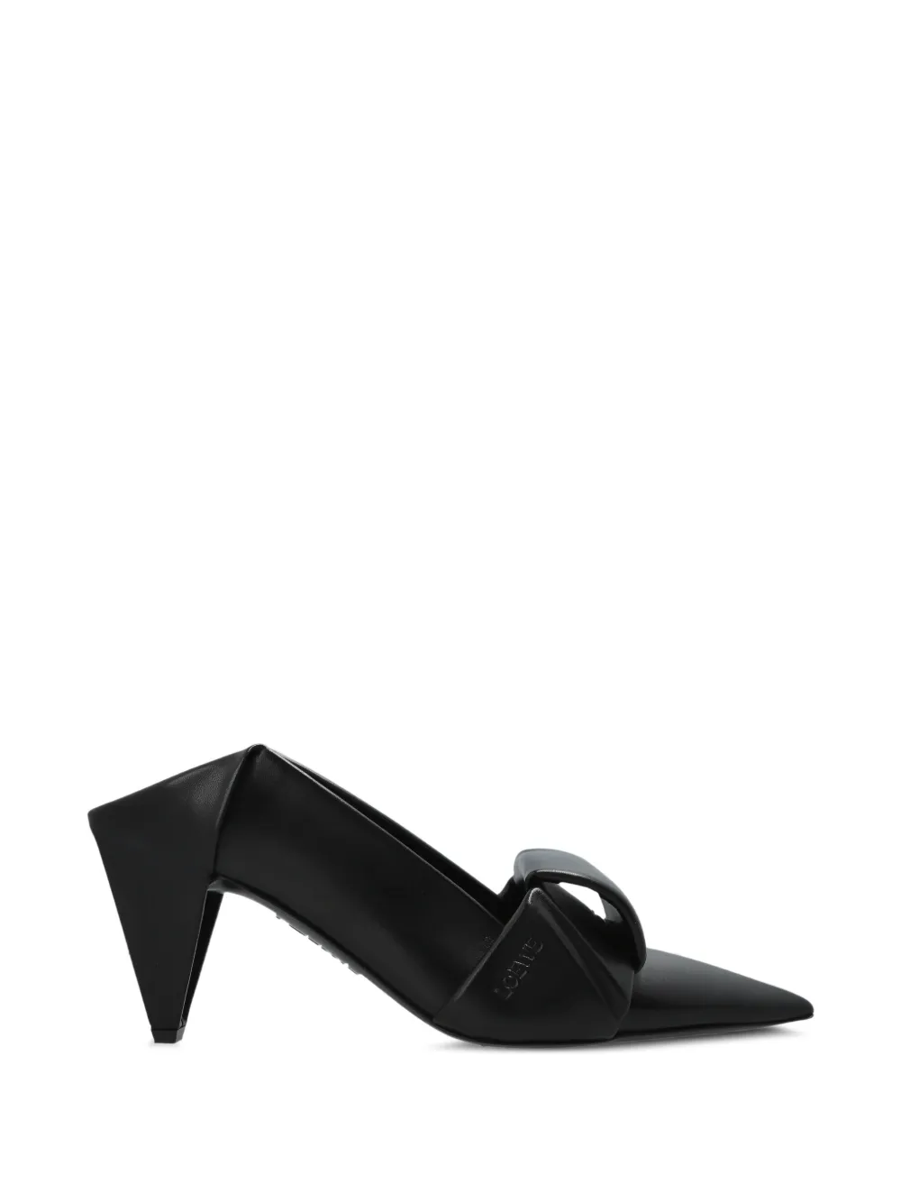 LOEWE Origami pointed-toe leather pumps Zwart