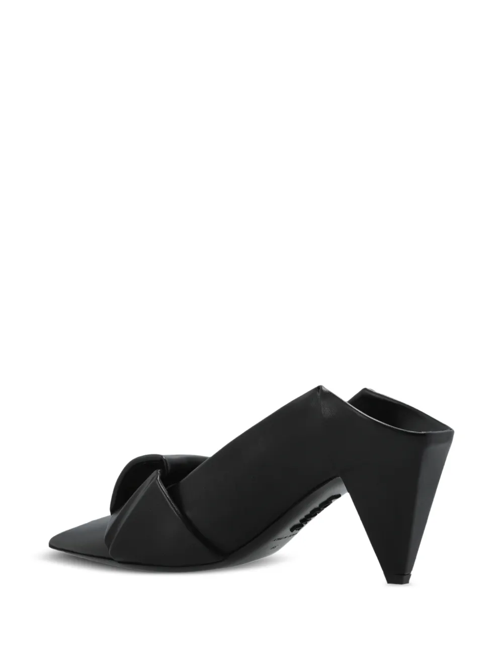 LOEWE Origami pointed-toe leather pumps Zwart