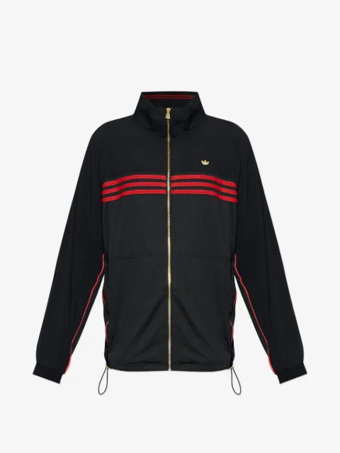 adidas 98 Loose Track Top logo-appliqué striped sweater