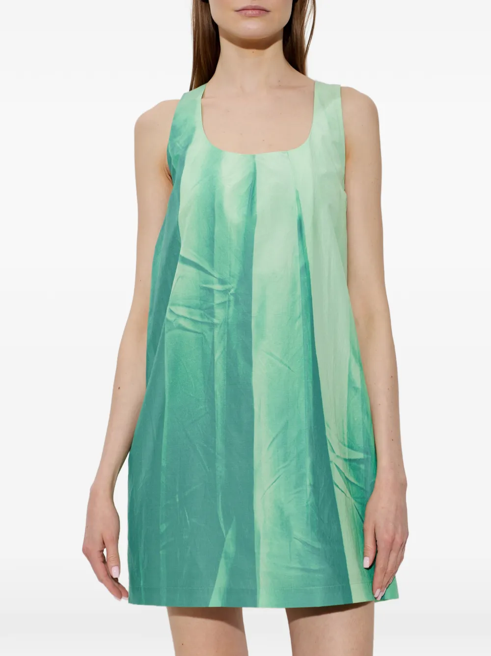 LOEWE Trompe l'oeil mouwloze jurk Groen