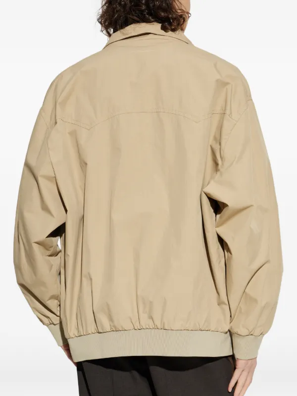 MM6 Maison Margiela high-neck zip-up Jacket | Neutrals | FARFETCH ID