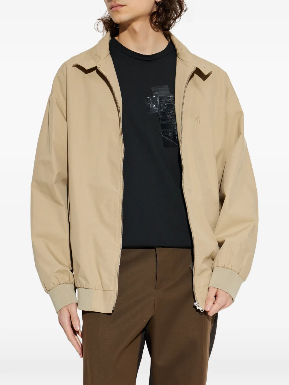 MM6 Maison Margiela Jack met hoge hals Beige