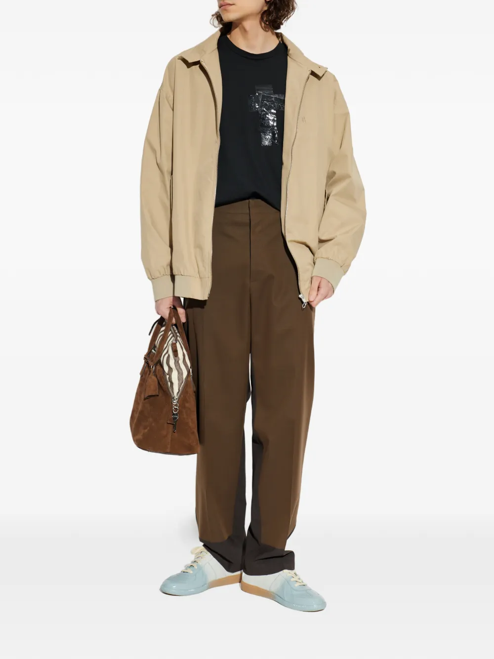 MM6 Maison Margiela Jack met hoge hals Beige